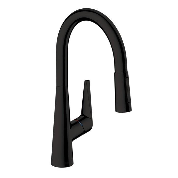 hansgrohe Talis S HighArc Kitchen Faucet, 2-Spray Pull-Down, 1.75 GPM, matte black