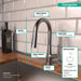 hansgrohe Talis S Prep Kitchen Faucet, 2-Spray Pull-Down, 1.75 GPM, brushed black chrome - view 4