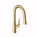 hansgrohe Talis S Prep Kitchen Faucet, 2-Spray Pull-Down, 1.75 GPM, brushed gold optic
