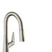 hansgrohe Talis S Prep Kitchen Faucet, 2-Spray Pull-Down, 1.75 GPM, stainless steel optic