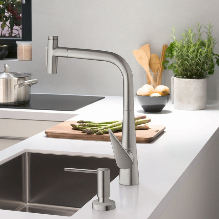 hansgrohe Talis Select S HighArc Kitchen Faucet, 2-Spray Pull-Out, 1.75 GPM, stainless steel optic - view 2