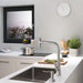 hansgrohe Talis Select S HighArc Kitchen Faucet, 2-Spray Pull-Out, 1.75 GPM, stainless steel optic - view 3