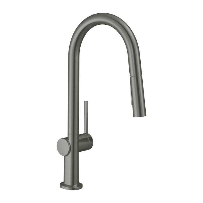 hansgrohe Talis N HighArc Kitchen Faucet, A-Style 2-Spray Pull-Down, 1.75 GPM, brushed black chrome