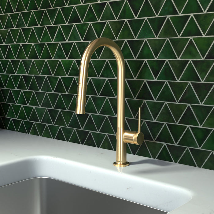 hansgrohe Talis N HighArc Kitchen Faucet, A-Style 2-Spray Pull-Down, 1.75 GPM, brushed gold optic - view 2