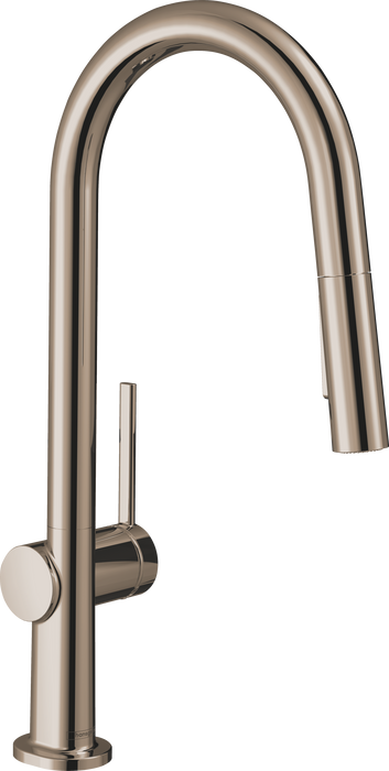 hansgrohe Talis N HighArc Kitchen Faucet, A-Style 2-Spray Pull-Down, 1.75 GPM, polished nickel