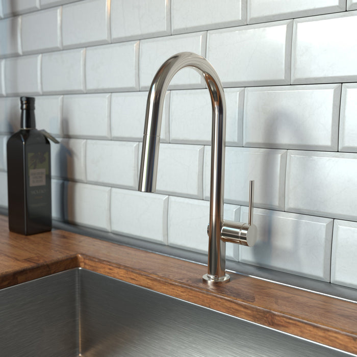 hansgrohe Talis N HighArc Kitchen Faucet, A-Style 2-Spray Pull-Down, 1.75 GPM, polished nickel - view 2