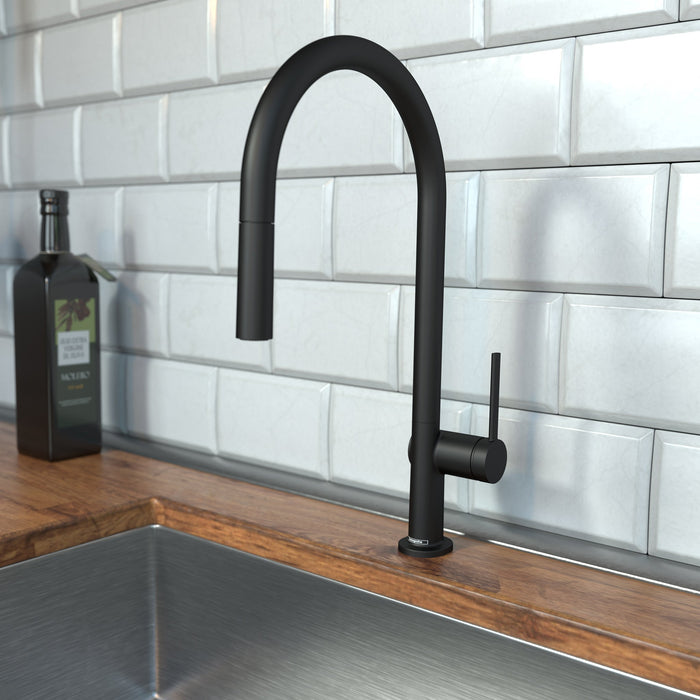 hansgrohe Talis N HighArc Kitchen Faucet, O-Style 2-Spray Pull-Down, 1.5 GPM, matte black - view 2