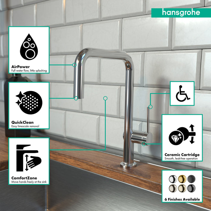 hansgrohe Talis N Kitchen Faucet, U-Style 1-Spray, 1.5 GPM, chrome - view 3