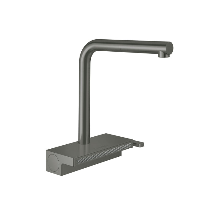 hansgrohe Aquno Select Kitchen Faucet, 2-Spray Pull-Out, 1.75 GPM, brushed black chrome