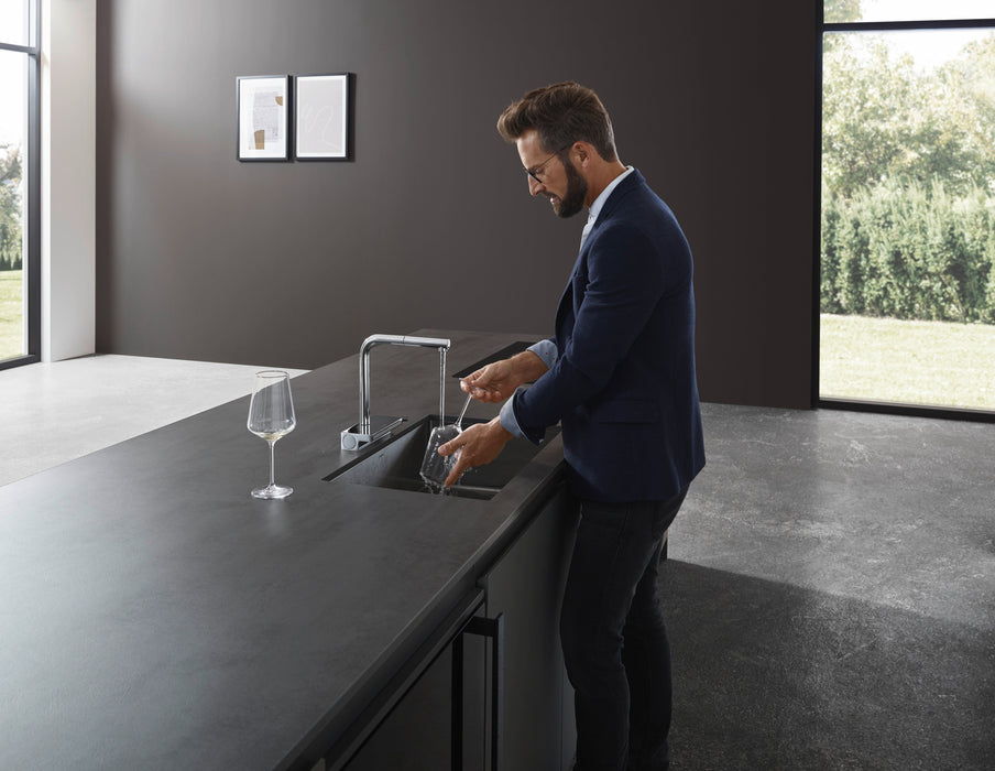 hansgrohe Aquno Select Kitchen Faucet, 2-Spray Pull-Out, 1.75 GPM, brushed gold optic - view 5