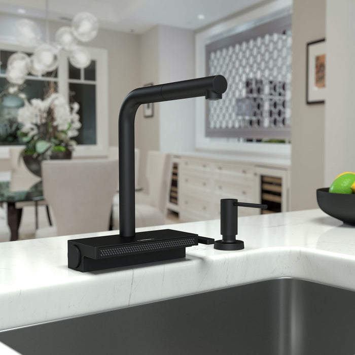hansgrohe Aquno Select Kitchen Faucet, 2-Spray Pull-Out, 1.75 GPM, matte black - view 2