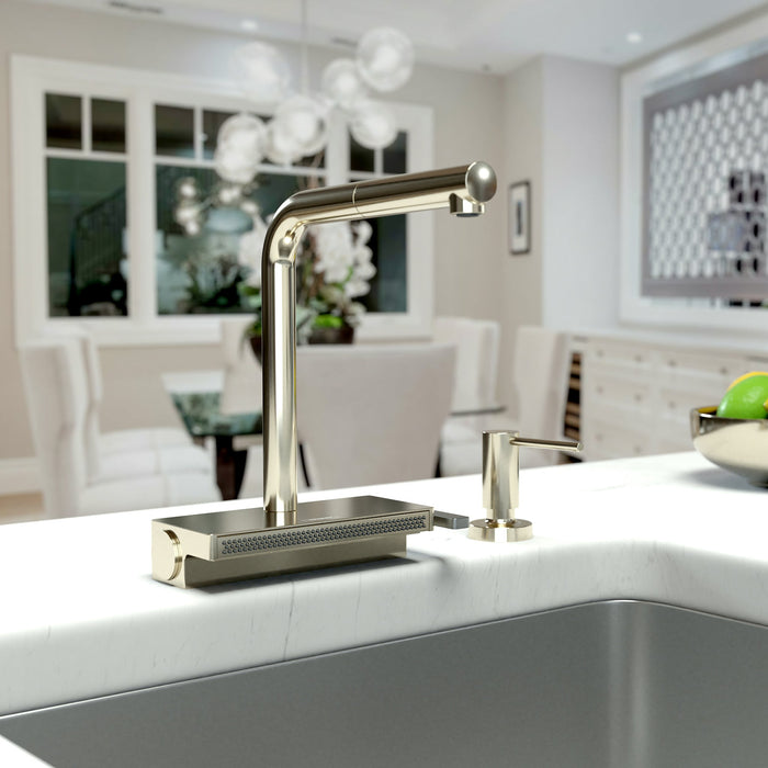 hansgrohe Aquno Select Kitchen Faucet, 2-Spray Pull-Out, 1.75 GPM, polished nickel - view 2