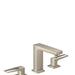 hansgrohe Metropol Widespread Faucet 110 with Loop Handles and Pop-Up Drain, 1.2 GPM, brushed nickel
