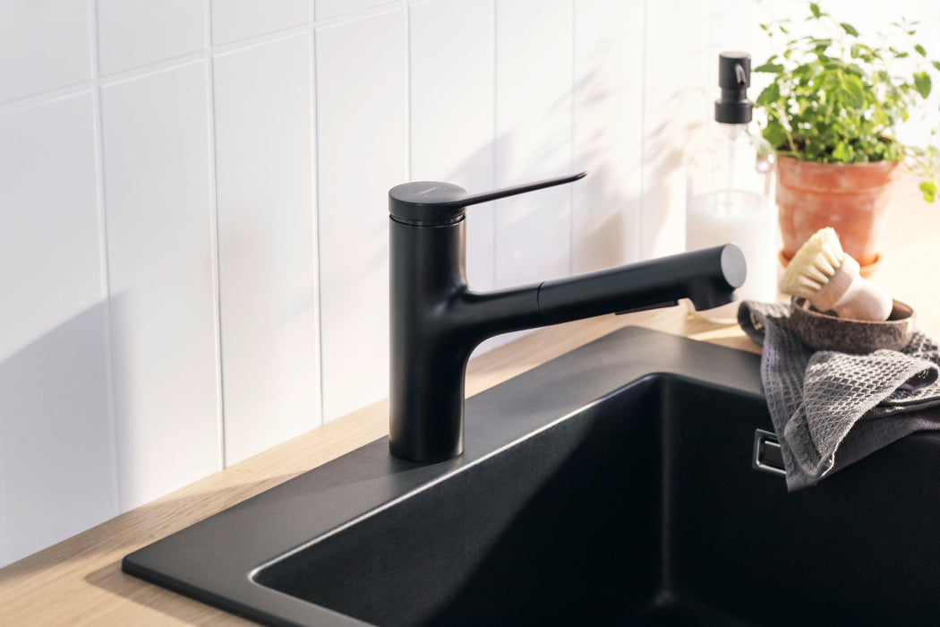 hansgrohe Zesis Kitchen Faucet 2-Spray, Pull-Out, 1.75 GPM, matte black - view 6