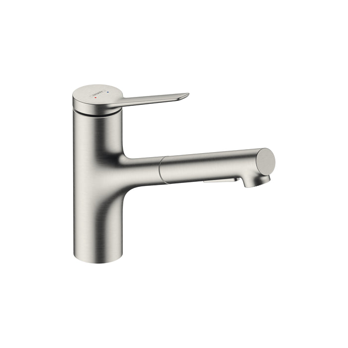 hansgrohe Zesis Kitchen Faucet 2-Spray, Pull-Out, 1.5 GPM, stainless steel optic