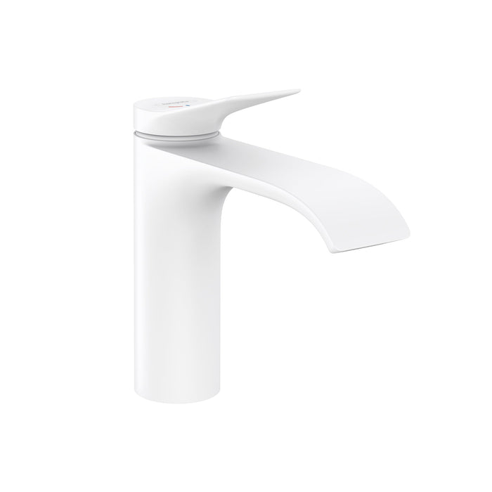 hansgrohe Vivenis Single-hole Faucet 110 with Pop-Up Drain, 1.2 GPM, matte white