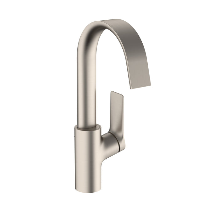 hansgrohe Vivenis Single-hole Faucet 210 with Swivel Spout and Pop-Up Drain, 1.2 GPM, brushed nickel
