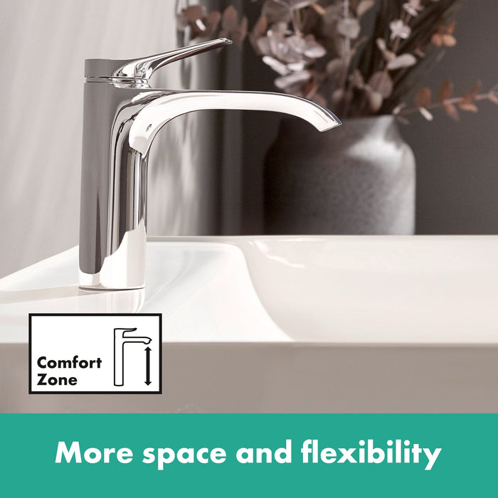 hansgrohe Vivenis Single-hole Faucet 210 with Swivel Spout and Pop-Up Drain, 1.2 GPM, chrome - view 3