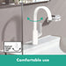 hansgrohe Vivenis Single-hole Faucet 210 with Swivel Spout and Pop-Up Drain, 1.2 GPM, matte white - view 4