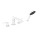 hansgrohe Vivenis 4-Hole Roman Tub Set Trim with 1.75 GPM Handshower, matte white