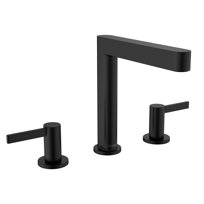 hansgrohe Finoris Wide-spread Faucet 160 with Pop-up Drain, 1.2 GPM, matte black