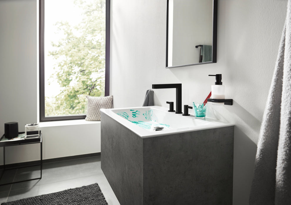 hansgrohe Finoris Wide-spread Faucet 160 with Pop-up Drain, 1.2 GPM, matte black - view 2
