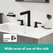 hansgrohe Finoris Wide-spread Faucet 160 with Pop-up Drain, 1.2 GPM, matte black - view 3