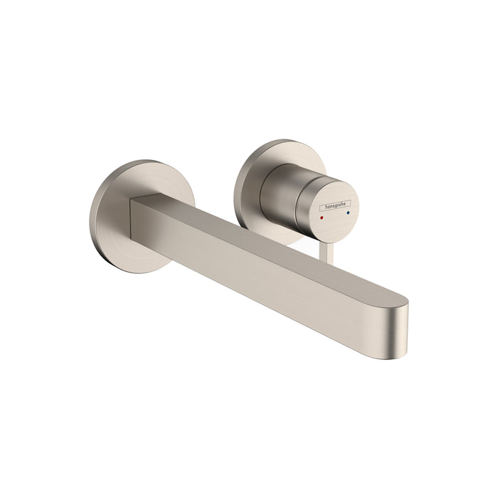 hansgrohe Finoris Wall-Mounted Single-Handle Faucet Trim, 1.2 GPM, brushed nickel