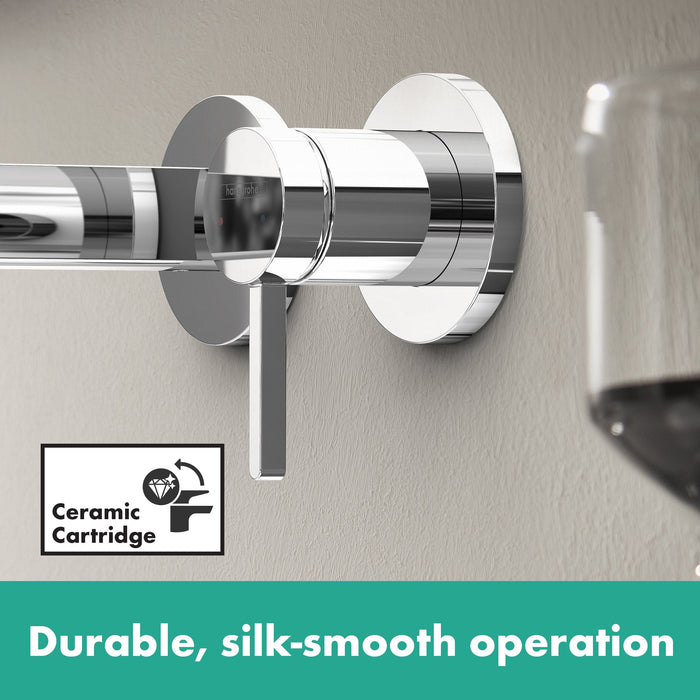 hansgrohe Finoris Wall-Mounted Single-Handle Faucet Trim, 1.2 GPM, chrome - view 3