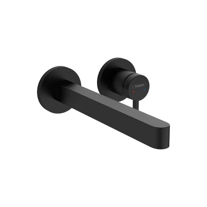 hansgrohe Finoris Wall-Mounted Single-Handle Faucet Trim, 1.2 GPM, matte black