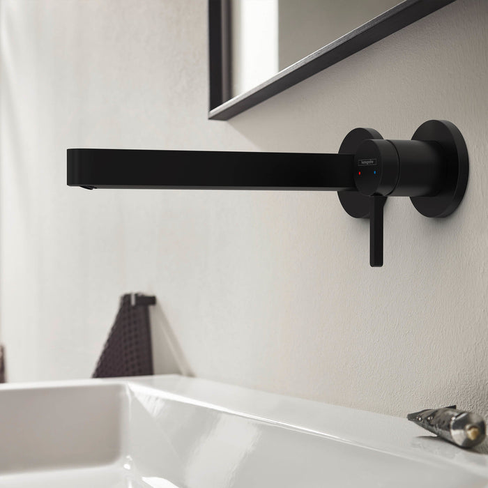 hansgrohe Finoris Wall-Mounted Single-Handle Faucet Trim, 1.2 GPM, matte black - view 2