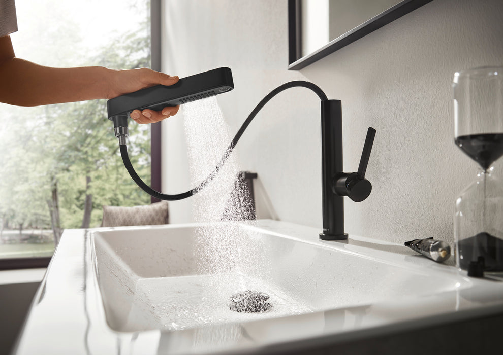 hansgrohe Finoris Single-Hole Faucet 230 with 2-Spray Pull-Out, 1.2 GPM, matte black - view 4