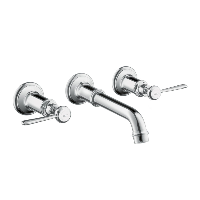 AXOR Montreux Wall-Mounted Widespread Faucet Trim with Lever Handles, 1.2 GPM