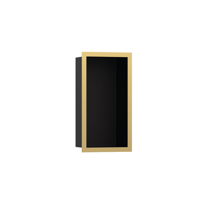 hansgrohe XtraStoris Individual Wall Niche Matte Black with Design Frame 12"x 6"x 4"