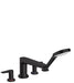 hansgrohe Talis E 4-Hole Roman Tub Set Trim with 1.8 GPM Handshower