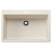 BLANCO Liven SILGRANIT 33" Super Single Dual Mount Kitchen Sink - Soft White