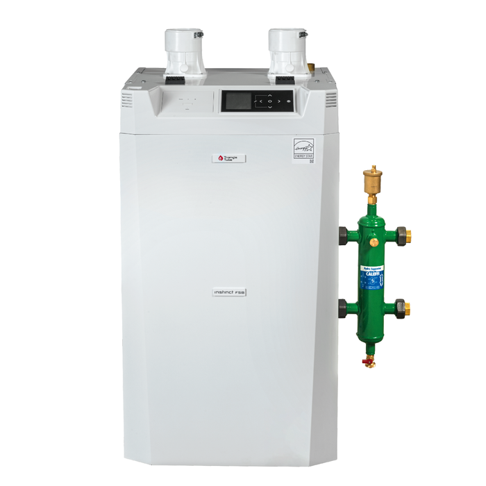 95% 155,000 BTU - 8:1 TDR + 4.0 GPM @ 70°F Rise - High Efficiency Fire Tube Combi Condensing Boiler with Caleffi Separator + Wi-Fi Connectivity - Floor Standing • Direct Vent | Instinct FSB Combi 155 - Discontinued Item Warranty No Longer Available
