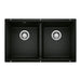 BLANCO 442927 Precis Equal Double Bowl Kitchen Sink - Coal Black