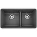 BLANCO 441128 Precis 1-3/4 Double Bowl Kitchen Sink - Anthracite