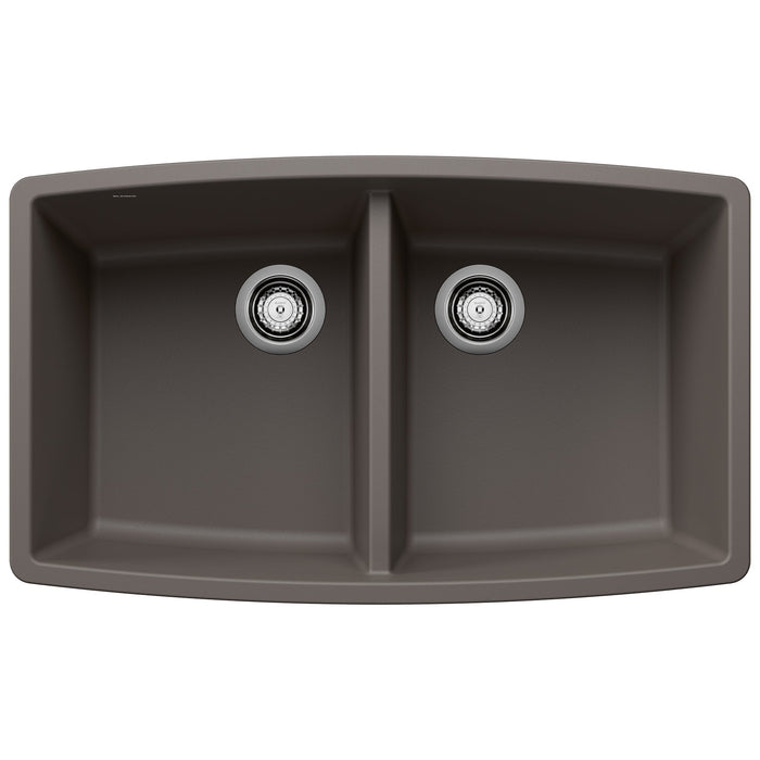 BLANCO 443123 Performa Equal Double Bowl Kitchen Sink - Volcano Gray