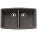 BLANCO 443123 Performa Equal Double Bowl Kitchen Sink - Volcano Gray