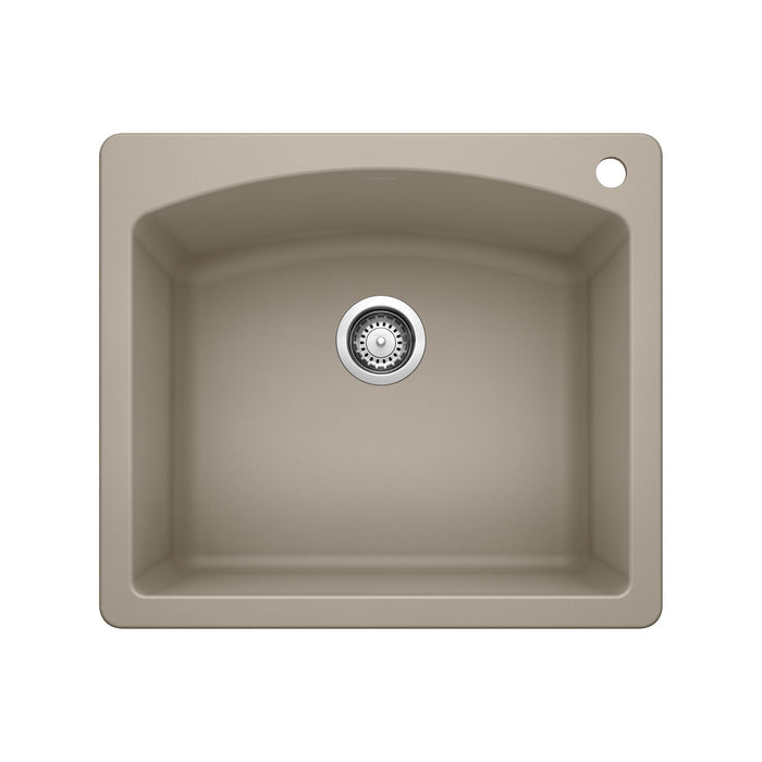 BLANCO 441280 Diamond Single Bowl Dual Mount Kitchen Sink - Truffle