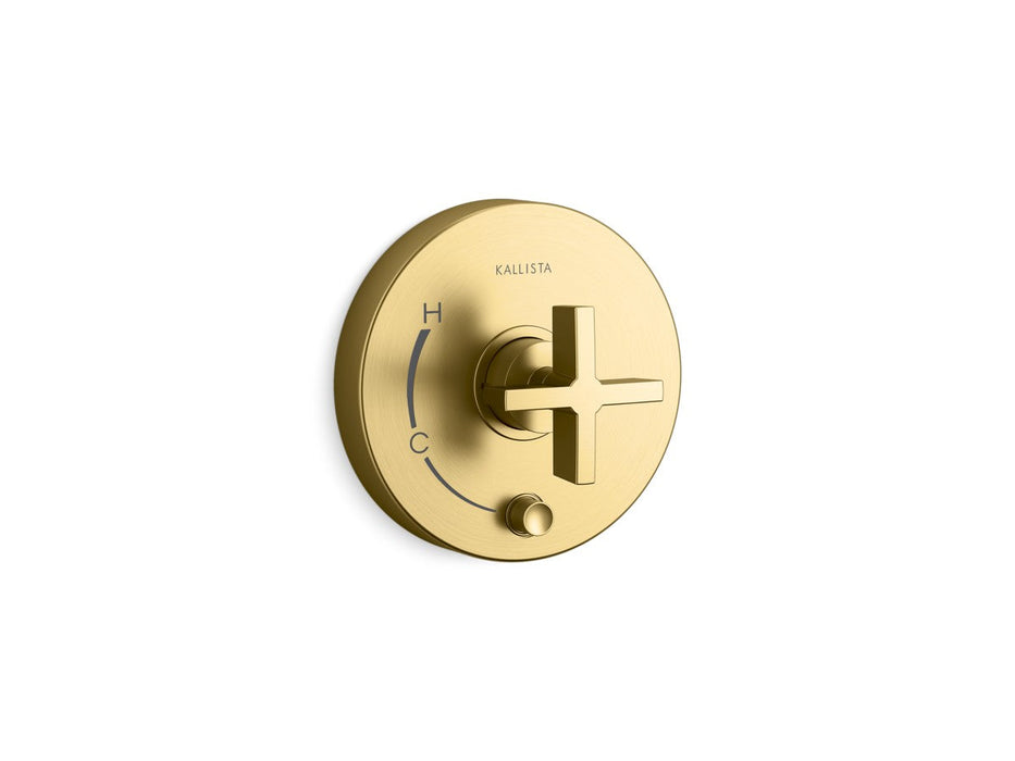 Kallista P24416-CR One Pb Shower Trim W/Divrt, Cross Hdl