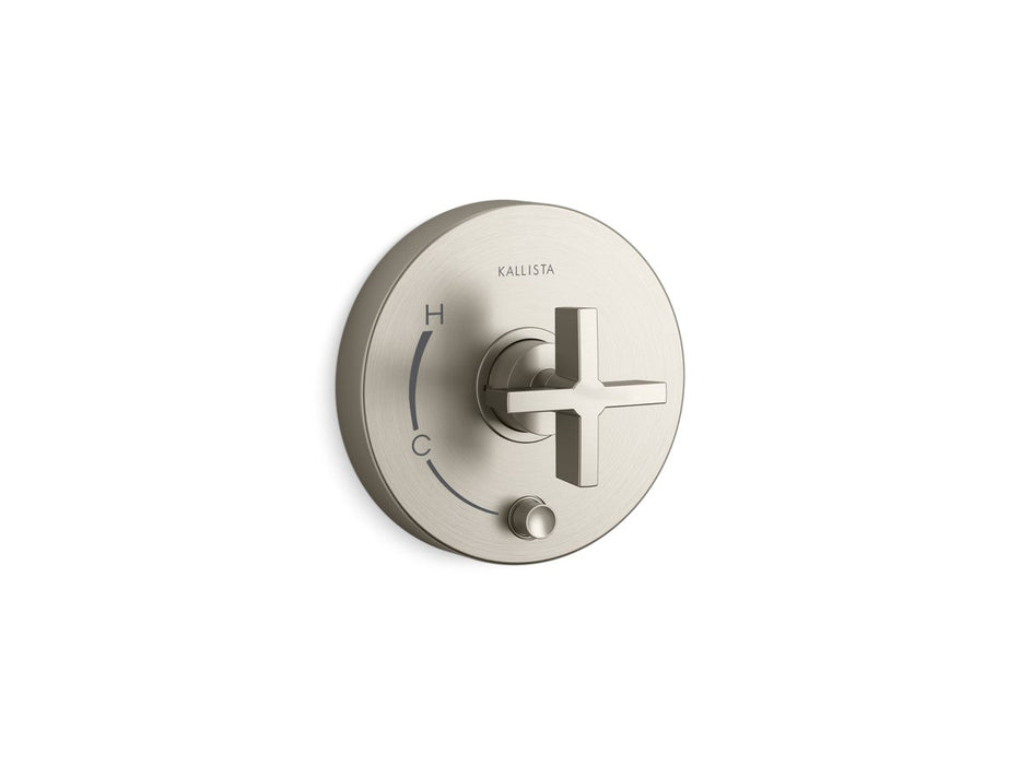 Kallista P24416-CR One Pb Shower Trim W/Divrt, Cross Hdl