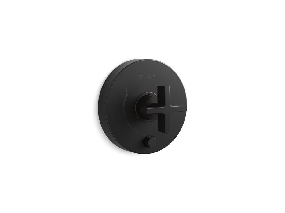 Kallista P24416-CR One Pb Shower Trim W/Divrt, Cross Hdl