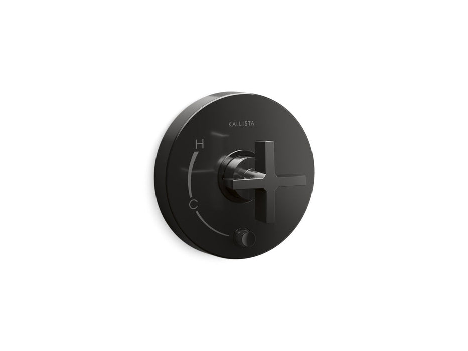 Kallista P24416-CR One Pb Shower Trim W/Divrt, Cross Hdl