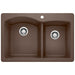 BLANCO 440213 Diamond 1-3/4 Double Bowl Dual Mount Kitchen Sink - Café