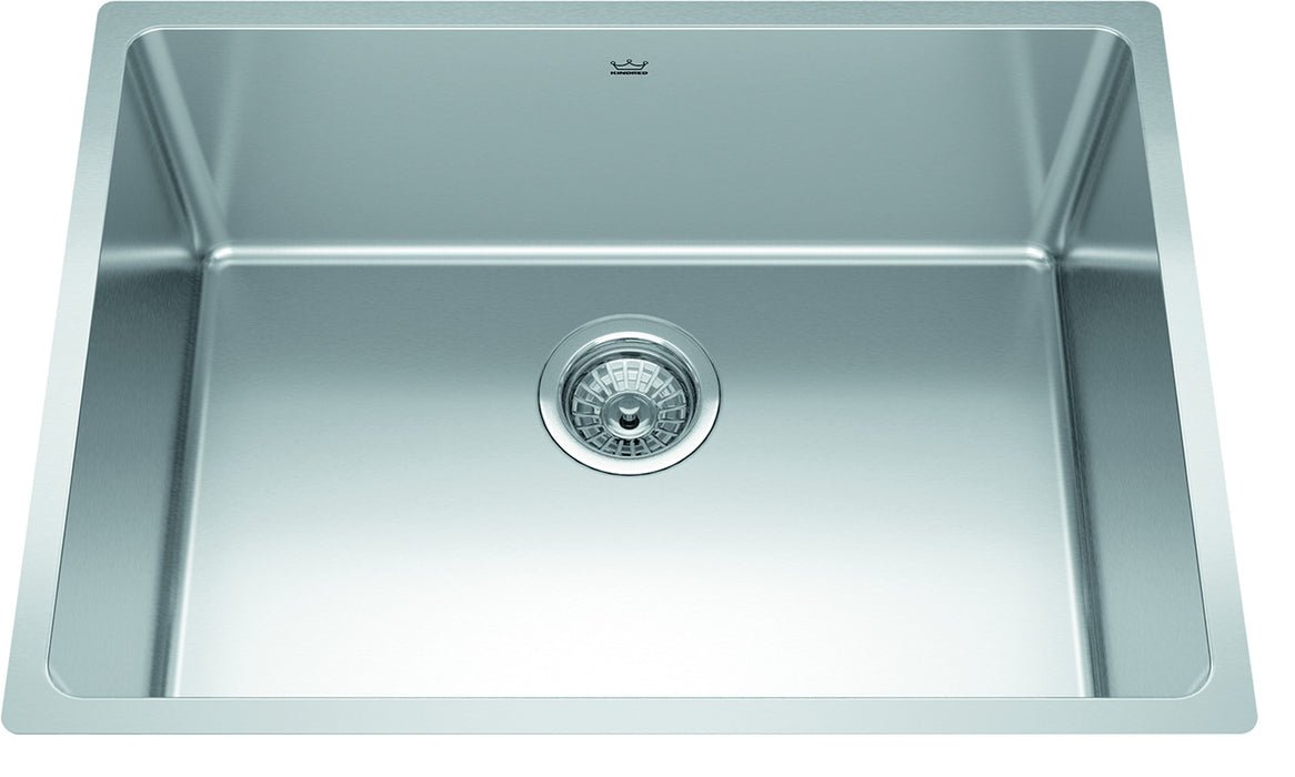 Kindred Brookmore BSU1825-9N Undermount Single Bowl 24.63 x 18.13 in Stainless Steel Kitchen Sink