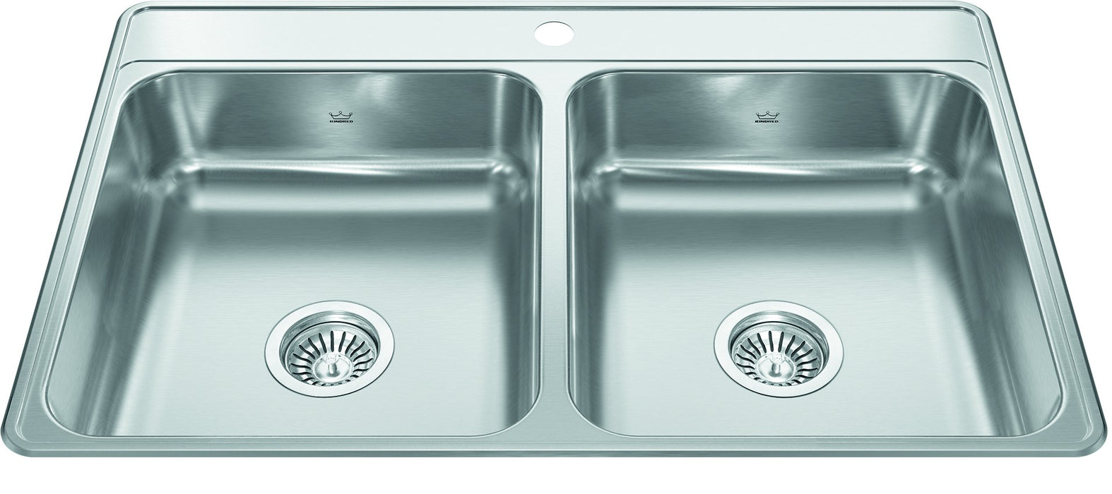 Kindred Creemore CDLA3322-6 Drop-In Double Bowl 33 x 22 in Stainless Steel Kitchen Sink