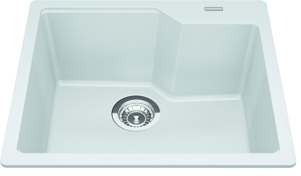 Kindred Granite Series Drop-In Single Bowl 22.06 x 19.69 in Granite Kitchen Sink